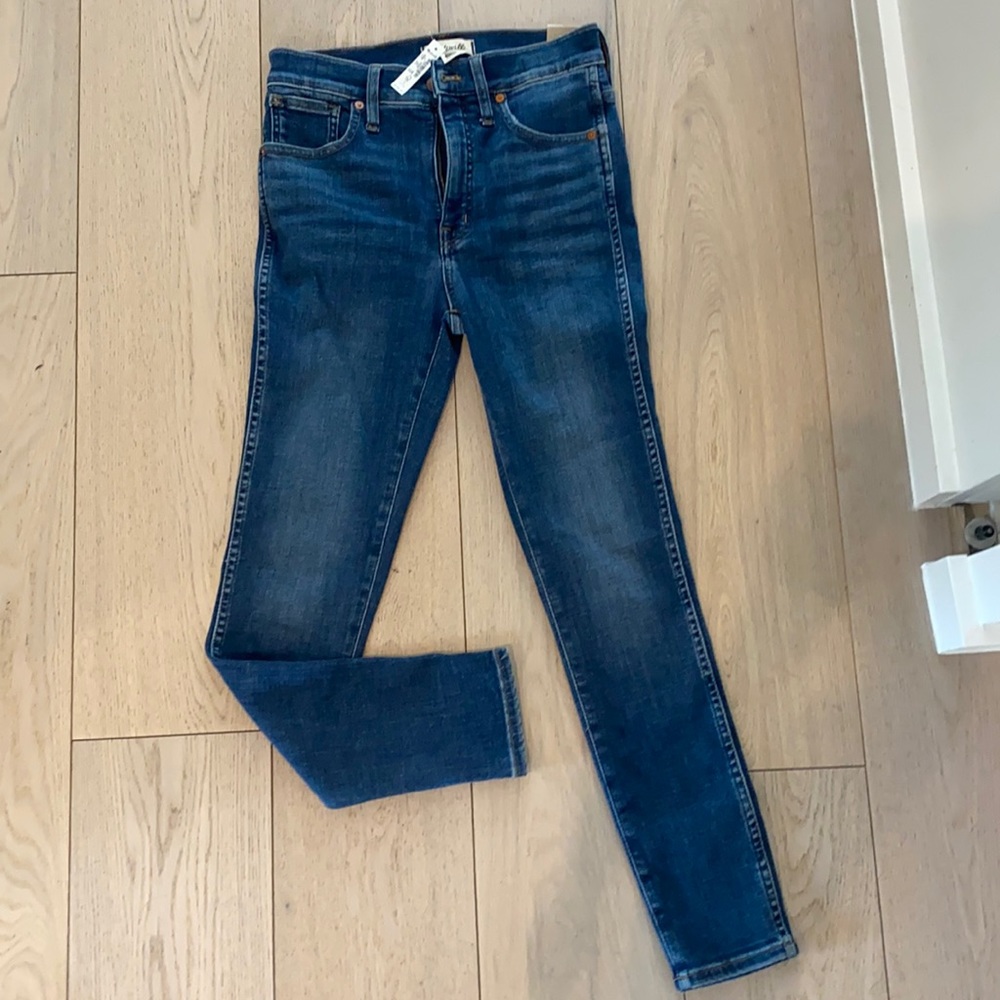 Madewell High-Rise skinny jeans.